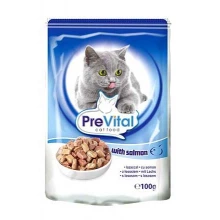 PreVital - консервы ПреВитал с лососем в соусе для кошек