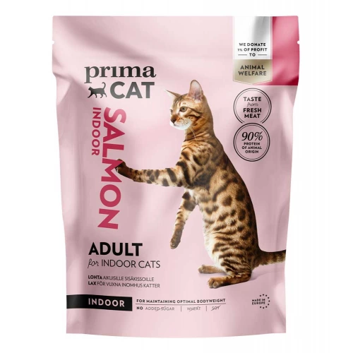 PrimaCat Adult Indoor Salmon - корм Прима Кет с лососем для домашних кошек
