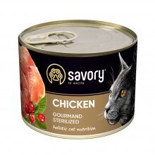 Savory Adult Cat Sterilized Chicken - консервы Сейвори с курицей для стерилизованных котов