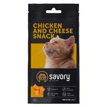 Savory Cat Snack Chicken and Cheese - лакомства Сейвори с курицей и сыром для привередливых кошек