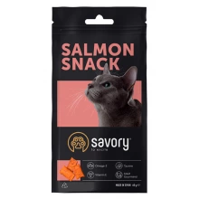 Savory Cat Snack Salmon - хрустящие лакомства Сейвори с лососем для привередливых кошек