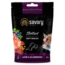 Savory Cat Sterilised Soft Snacks - лакомства Сейвори с ягненком для стерилизованных кошек