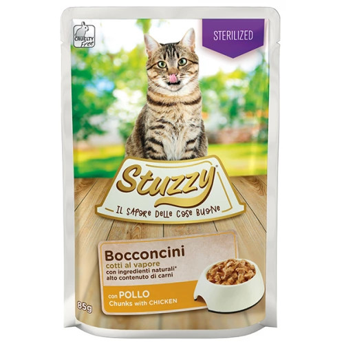Stuzzy Cat Sterilized - консерви Штаззі з куркою в соусі для стерилізованих кішок