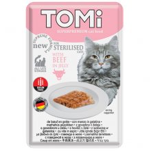 TOMi Sterilised - консервы ТОМи с говядиной в желе для стерилизованных кошек