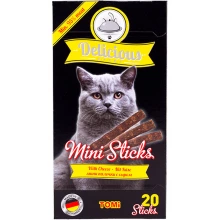 TOMi Delicious Mini Sticks Cheese - лакомство ТОМи мясные палочки с сыром для кошек