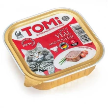 TOMi - паштет ТОМи с телятиной и птицей для кошек