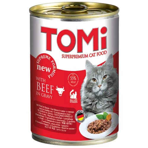 TOMi - консервы ТОМи с говядиной в соусе для кошек