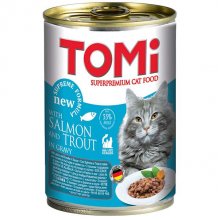 TOMi - консервы ТОМи с лососем и форелью в соусе для кошек