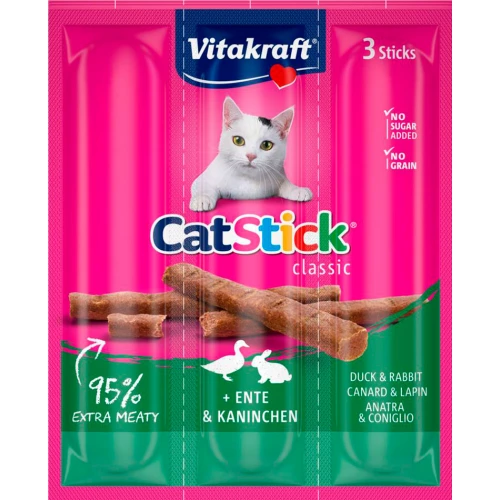 Vitakraft Cat Stick - мясные палочки Витакрафт с уткой и кроликом для кошек