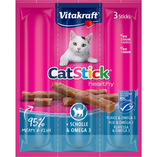 Vitakraft Cat Stick - м'ясні палички Вітакрафт із камбалою та Омега-3 для кішок