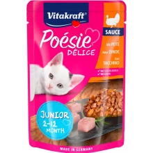 Vitakraft Poesie Delice pouch - влажный корм Витакрафт индейка в соусе для котят