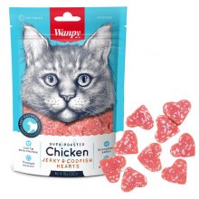 Wanpy Chicken Jerky and Codfish Hearts - ласощі Ванпі сердечка з куркою і тріскою для кішок