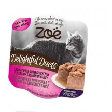Zoe Delightful Duets Pate - паштет Зої з куркою і шматочками лосося в соусі для кішок