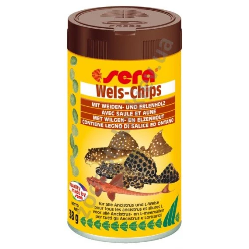 Sera Wels-Chips - корм для рыб Сера, чипсы для сомиков