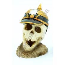 Trixie Skull with Helmet - декорация Трикси череп в шлеме