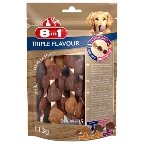 8 in 1 Triple Flavour - лакомство 8 в 1 Шашлычки для собак