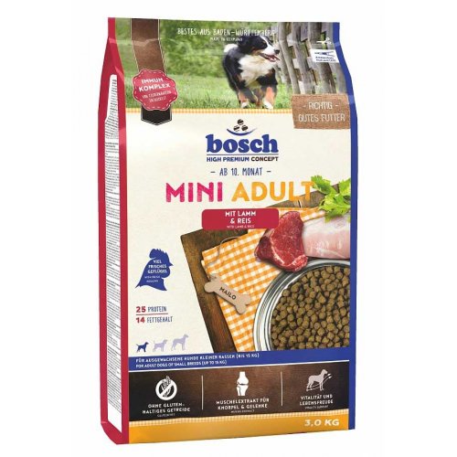 Bosch Adult Mini Lamb and Rice - корм Бош с ягненком и рисом для взрослых собак маленьких пород