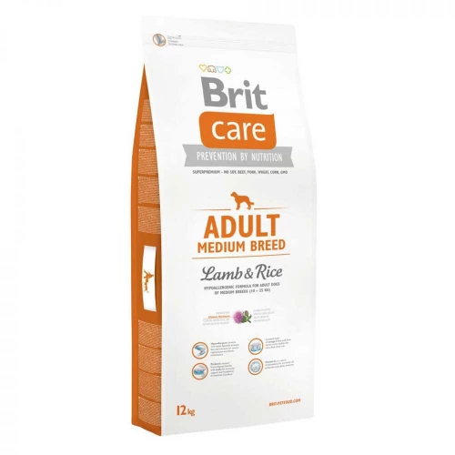 Brit Care Adult Medium Breed Lamb and Rice - корм Бріт суперпреміум класу для собак середніх порід