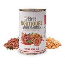 Brit Boutiques Gourmandes - корм Брит кусочки курицы в паштете для собак