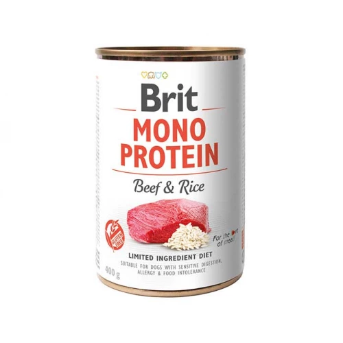 Brit Mono Protein - консервы Брит Моно Протеин с говядиной и рисом для собак