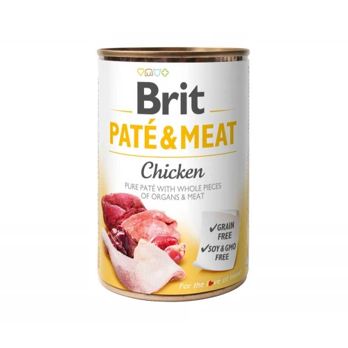 Brit Pate and Meat Chicken - корм Брит кусочки курицы и говядины в паштете для собак