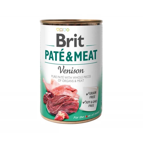 Brit Pate and Meat Venison - корм Бріт шматочки оленини і курки в паштет для собак