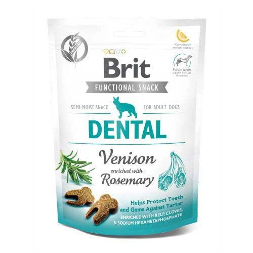 Brit Care Dog Functional Snack Dental Venison - ласощі Бріт для здоров'я зубів та ясен собак
