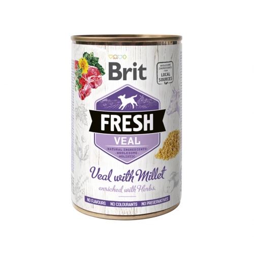 Brit Fresh Veal and Millet - консервы Брит с телятиной и пшеном для собак