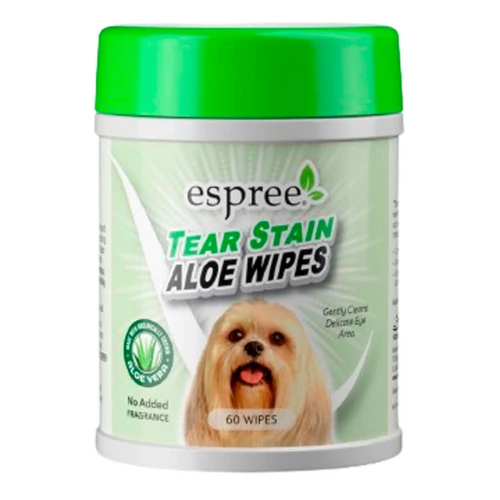 Espree Tear Stain Aloe Wipes - серветки Еспрі для догляду за очима собак