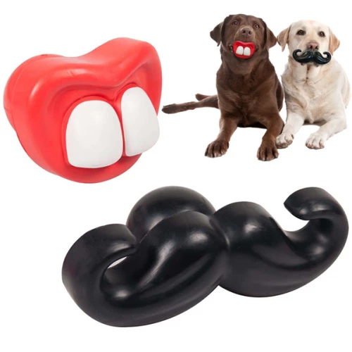 Flamingo Toy Rubber Moustache or Mouth - гумова іграшка Фламінго Вуса або Рот для собак