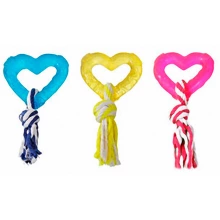 Flamingo Good4Fun Hart With Rope - іграшка на мотузці Карлі-Фламінго для собак