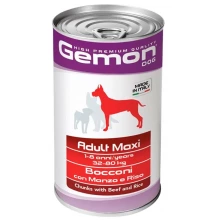 Gemon Dog Maxi Beef Rice - кусочки в желе Джемон с говядиной и рисом для собак крупных пород