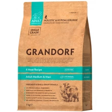 Grandorf Dog Medium/Maxi 4 Meat - корм Грандорф 4 види м'яса для середніх і великих собак