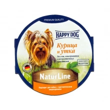 Happy Dog NaturLine - паштет Хэппи Дог с курицей и уткой для собак