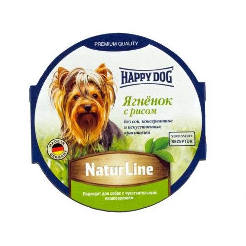 Happy Dog NaturLine - паштет Хэппи Дог ягненок с рисом для собак