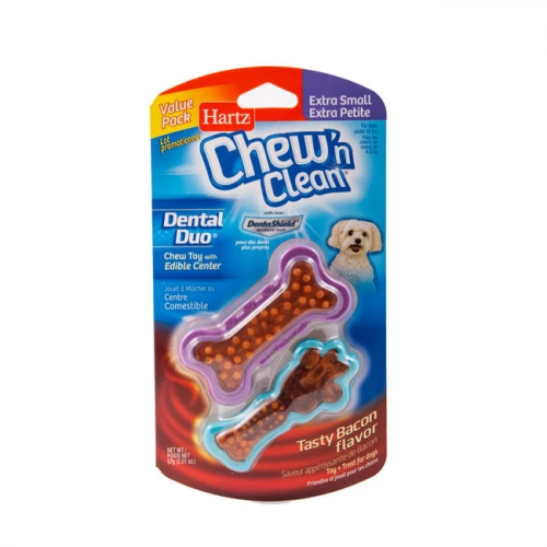 Hartz Chew Toy with Edible Center - косточки Хартц с лакомством для очищения зубов собак
