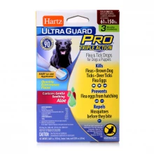 Hartz UltraGuard Pro Drops - краплі Хартц для собак понад 27 кг від бліх, блошиних яєць, кліщів і комар