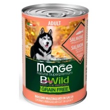 Monge Dog Bwild GF Adult Salmon - кусочки в соусе Монже с лососем для собак всех пород