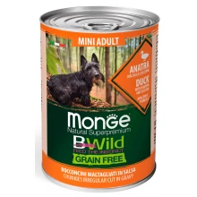 Monge Dog Bwild GF Mini Adult Duck - шматочки в соусі Монже з качкою для собак дрібних порід