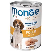 Monge Dog Fresh Adult Chicken - паштет Монже с кусочками курицы для взрослых собак