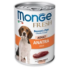 Monge Dog Fresh Adult Duck - паштет Монже с кусочками утки для взрослых собак