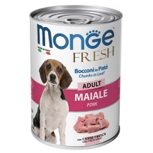 Monge Dog Fresh Adult Pork - паштет Монже зі шматочками свинини для дорослих собак