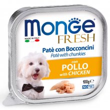 Monge Dog Fresh Chicken - паштет Монже с кусочками курицы для собак