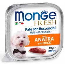 Monge Dog Fresh Duck - паштет Монже с кусочками утки для собак