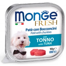 Monge Dog Fresh Tuna - паштет Монже с кусочками тунца для собак