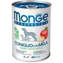 Monge Dog Monoprotein Rabbit Apple - паштет Монже Монопротеїн з кроликом і яблуком для собак