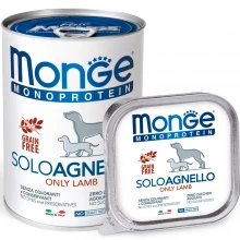 Monge Dog Monoprotein Solo Lamb - паштет Монже Монопротеин с ягненком для собак всех пород