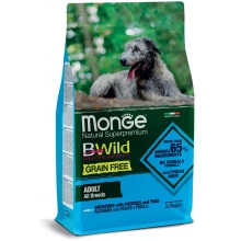 Monge Dog Bwild Gr.Free Adult All Breed with Anchovies - корм Монже с анчоусами для собак всех пород