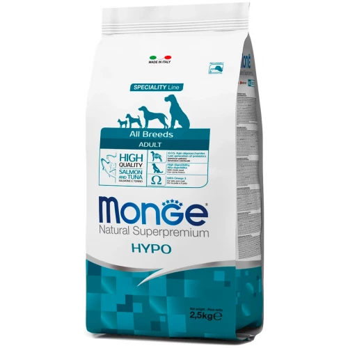 Monge Hypoallergenic - гипоаллергенный корм Монже с лососем и тунцом для взрослых собак всех пород