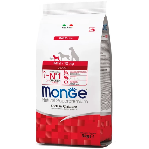 Monge Mini Adult - корм Монже с курицей и рисом для взрослых собак мелких пород